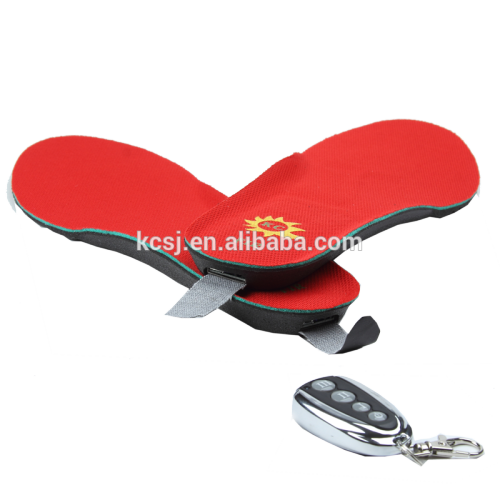 built-in battery remote control usb rechargeable heated insoles for shoe
